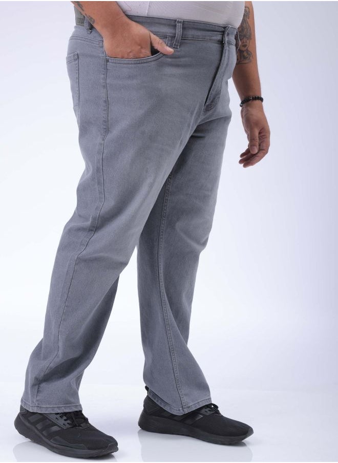 HARDSODA Men Plus Size Vintage Straight Fit Solid Mid-Rise Stretchable Jeans  - Image 4