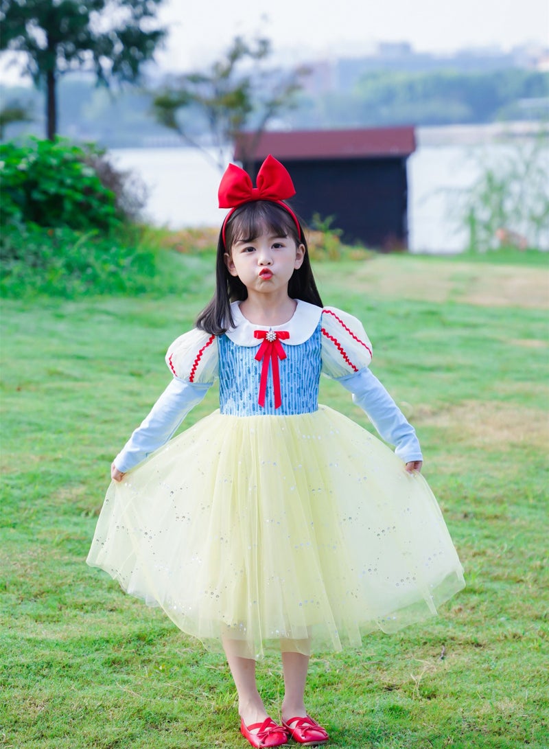 Loquat Princess skirt Stylish cute dress Yellow 