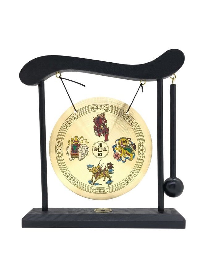 Hooshing Brass Gong Feng Shui Desktop Zen Art Home Decor Housewarming Congratulatory Lucky Blessing Gift - Image 1