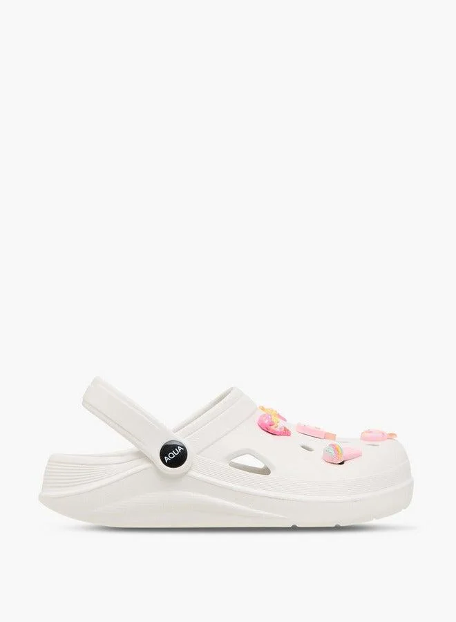 أكوا صنادل بناتي مزينة بحزام خلفي