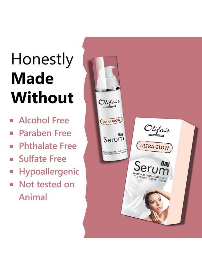Olifar Ultra Glow Day Serum With Kojic Acid Alpha Arbutin And Glutathione And Pa++ Spf30 (30 Ml)