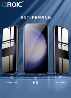 GROIC Magnetic Case for Samsung Galaxy S24 Plus 6.6", Double Sided HD Tempered Glass Fingerprint Unlock Super Magnetic Adsorption Metal Bumper Frame 360° Full Protective Phone Cover  - Image 2