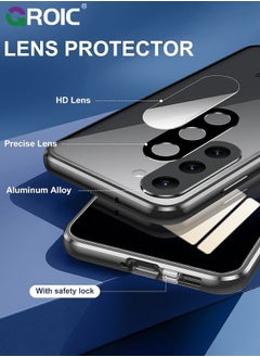 GROIC Magnetic Case for Samsung Galaxy S24 Plus 6.6", Double Sided HD Tempered Glass Fingerprint Unlock Super Magnetic Adsorption Metal Bumper Frame 360° Full Protective Phone Cover  - Image 4