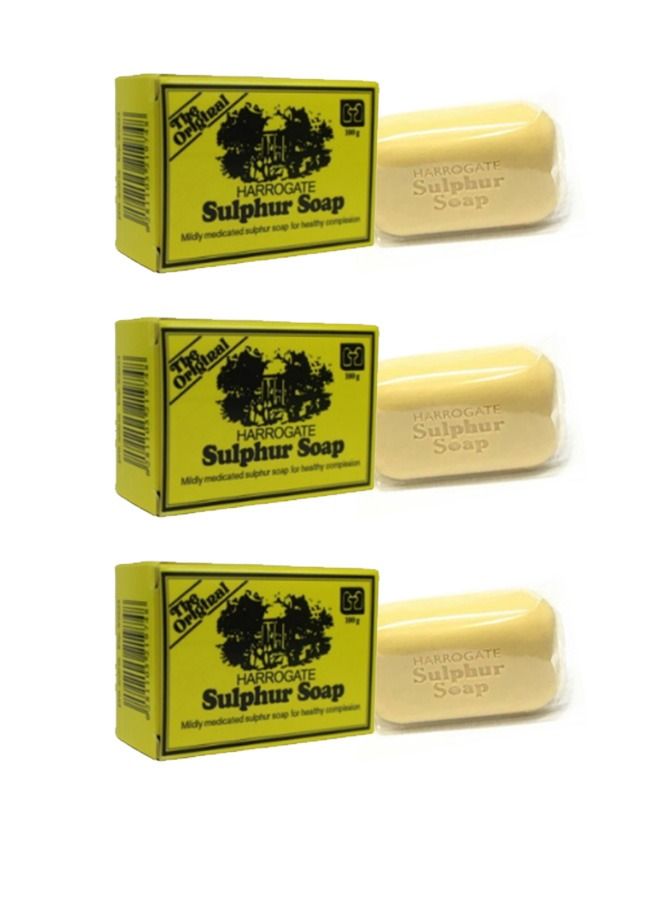 هاروغيت 3 قطع  من صابون الكبريت البرتقالي لبشرة صحية من هاروجيت 100X3 جرام - Image 1