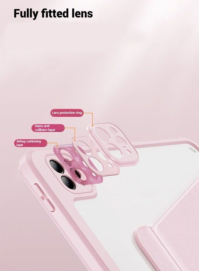 [تخفيضات التصفية] حافظة HONOR Pad X8a مقاس 11 بوصة، حماية دوارة 360 درجة، مع حامل أقلام، حامل نحيف للتنشيط التلقائي، حافظة ذكية شفافة من البولي يوريثان الحراري، غطاء خلفي مجاني 29 درهمًا إماراتيًا، غشاء واقٍ مضاد للتوهج/جراب تابلت من اللباد - وردي - Image 5