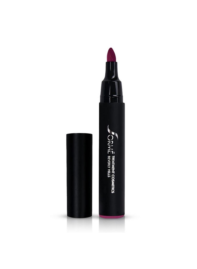 Sorme - SORMÉ Smooch Proof Lip Stains with Matte Finish - Long lasting Lip Stain with A Felt-tip Nib Precision Lip Marker - Gluten Free, Vegetable Dye Based, Smear Proof, and Color Pop Lip Stain Marker - Vamp - Image 1