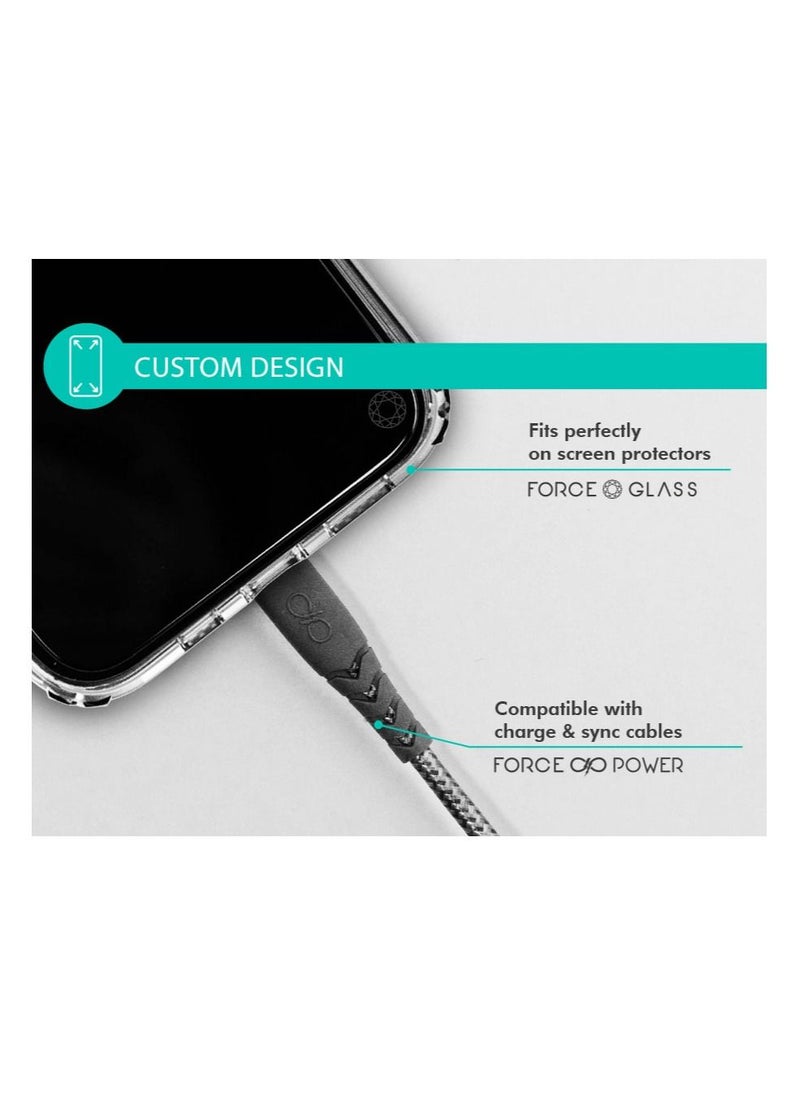 FORCE Force Case iPhone 14 FEEL Made in France Reinforced Case Lifetime Warranty Transparent - 50% Recycled plastic  - Image 5