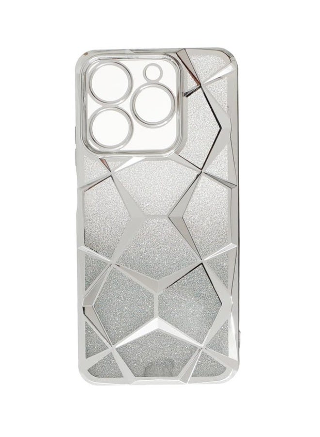 Plastic Back Cover For Realme C63, Silver - Image 1