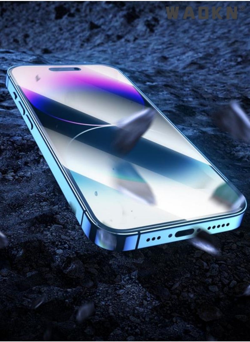 WAOKN For iPhone 15 Plus Screen Protector With Easy Dust Removal Installation Tool, 9H Diamond Hardness Clear Tempered Glass, Full Coverage, Bubble Free, Anti-Fingerprint (iPhone 15 Plus 6.7 Inch)  - Image 3