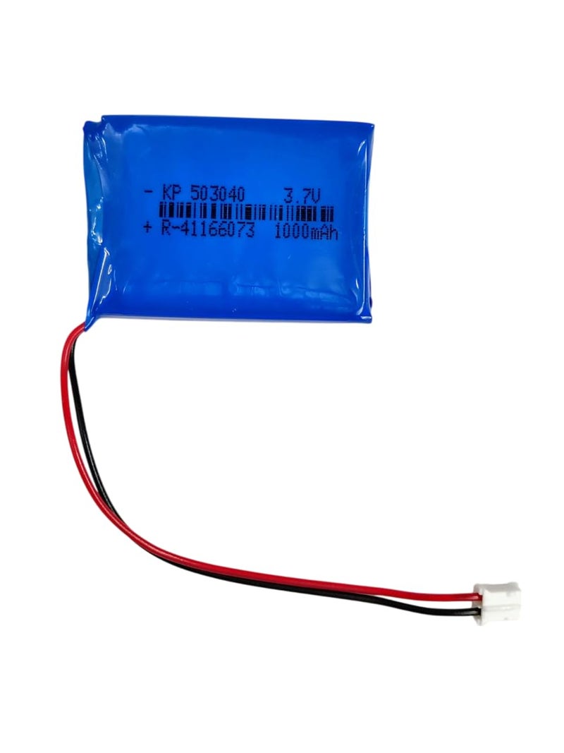 KP Original Battery بطارية ليثيوم بوليمر أصلية 1000 مللي أمبير من KP، 3.7 فولت، حزمة بطارية قابلة للشحن، نموذج 503040 مع موصل سلكي - Image 1