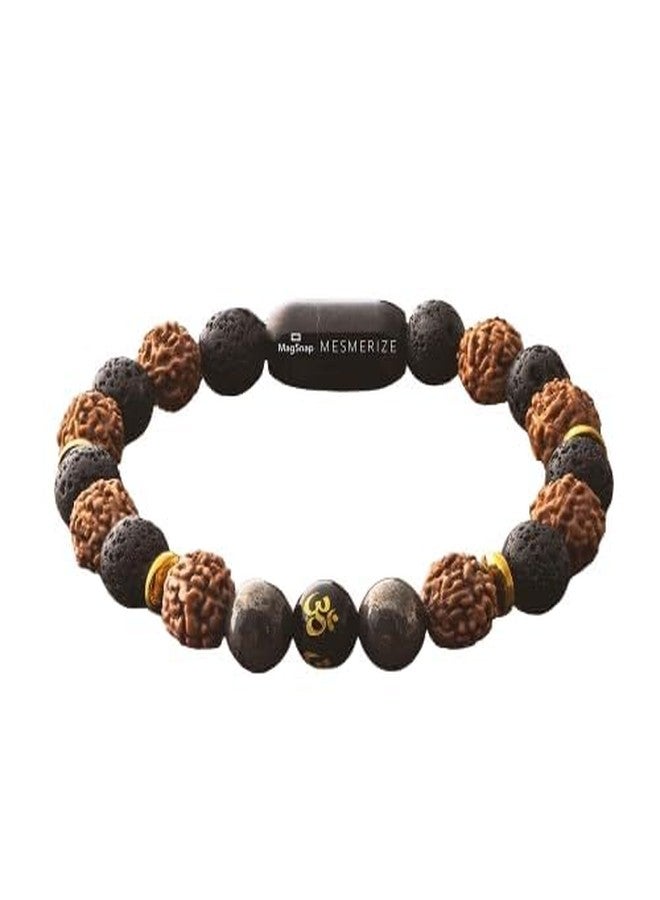 Mesmerize Natural Stone Bracelets | Rudraksh bracelets with Durable MagSnap 2 Magnetic Closure | Unique Artisanal Design | Lab-Tested Certificate & 6-Month Warranty Included - Image 1