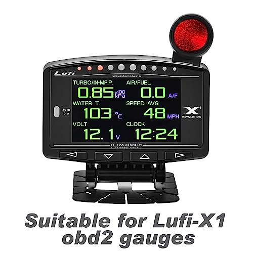 Lufi ضوء التحول لوفى (ضوء أحمر)، ملحق ضوء إنذار لعداد Xf OBD2 عرض عدادات X1، لاصق مزدوج الجوانب - Image 3
