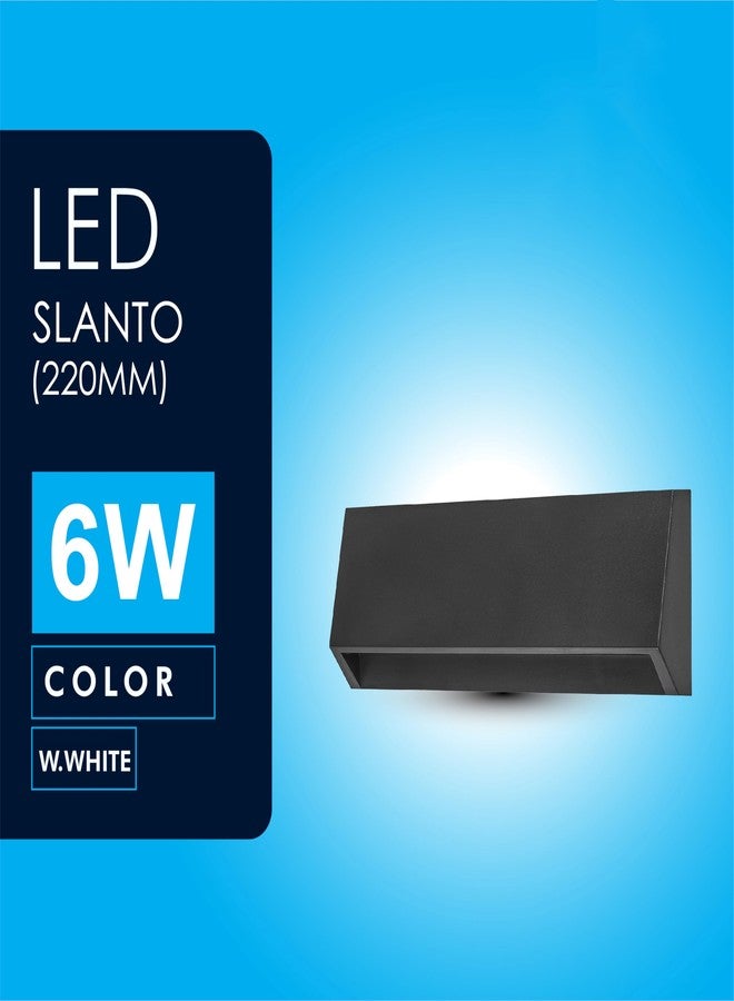SAMSON 6W LED Slanto Outdoor Light Fixture | Rectangle | 220mm | Pack of 2 | Warm White | Water Resistant | Sleek Design | Energy Efficient | Aluminium & Steel Body - Image 3