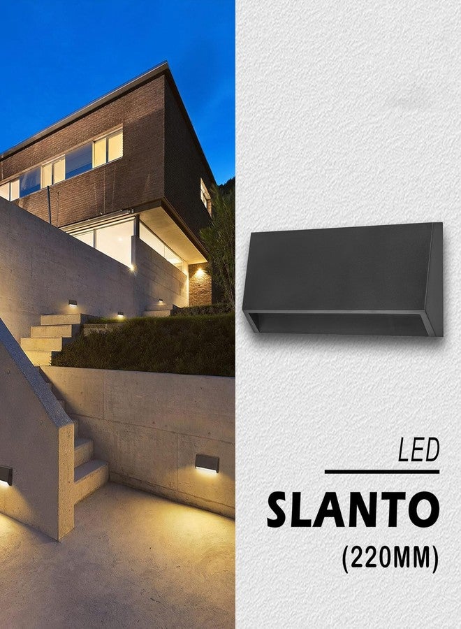 SAMSON 6W LED Slanto Outdoor Light Fixture | Rectangle | 220mm | Pack of 2 | Warm White | Water Resistant | Sleek Design | Energy Efficient | Aluminium & Steel Body - Image 5