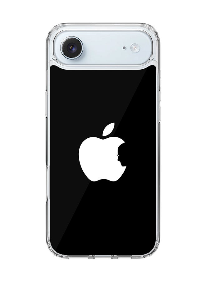 Stylizedd Classic Clear MagSafe Case for iPhone 17 Air , Hybrid Soft Case Flexible Edges Anti Drop TPU PC Gel Thin Transparent Cover [ Designed for iPhone 17 Air ] - Steve's Apple - Black