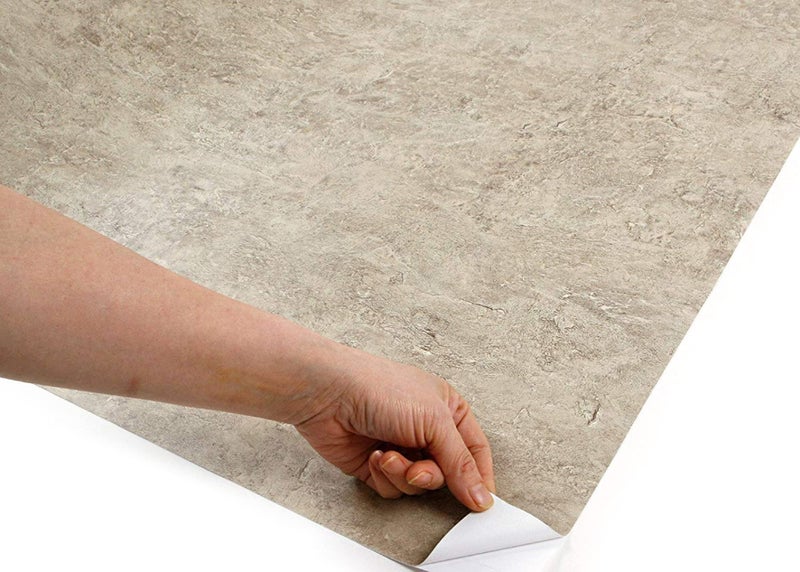 ROSEROSA Peel and Stick PVC Faux Stone Self-Adhesive Wallpaper Covering Counter Top Shelf Liner AB010 (2.00 Feet X 6.56 Feet) - Image 4