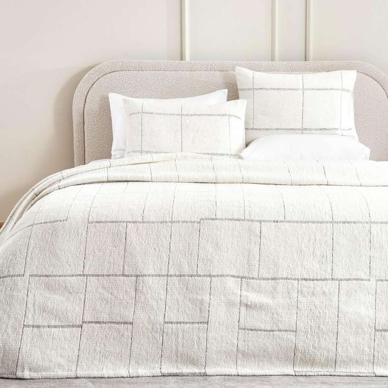 Pan Home طقم أغطية سرير روشيلا المنسوج يدويًا 3 قطع 220X240 سم - عاجي - Image 2