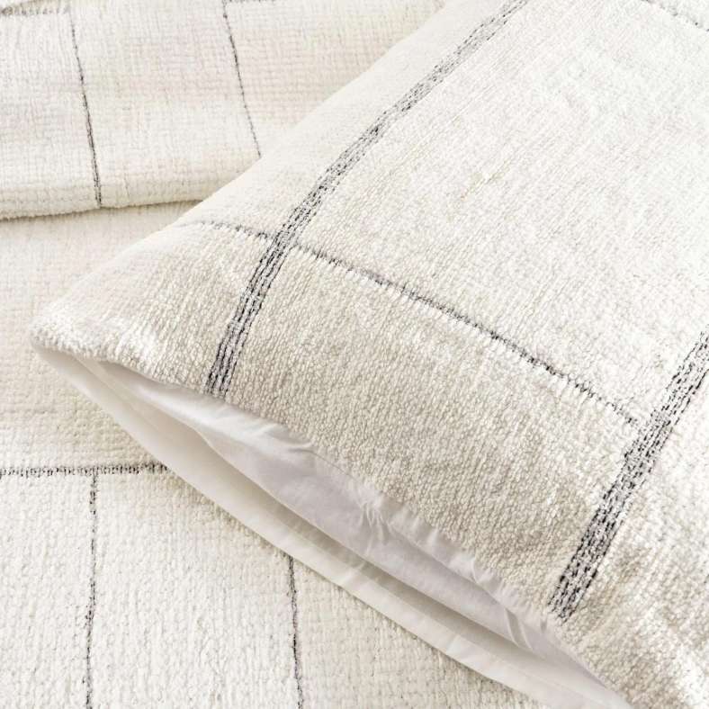 Pan Home طقم أغطية سرير روشيلا المنسوج يدويًا 3 قطع 220X240 سم - عاجي - Image 4