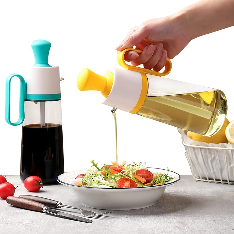 Hedrix Silicone Dropper Measuring Oil Dispenser Bottle for Kitchen Cooking Glass Oil Bottle With Brush 2 In 1 - Image 3
