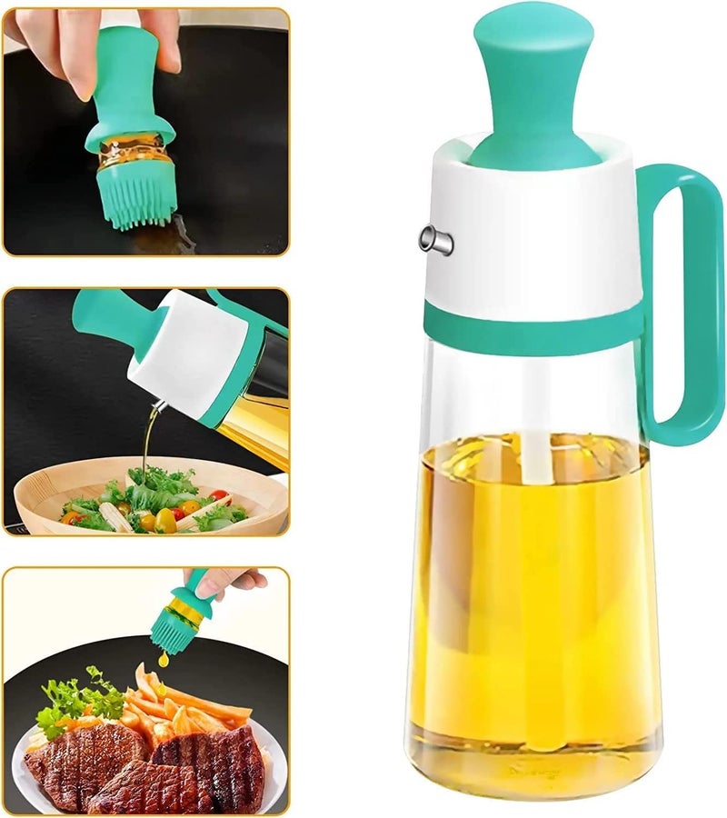 Hedrix Silicone Dropper Measuring Oil Dispenser Bottle for Kitchen Cooking Glass Oil Bottle With Brush 2 In 1 - Image 4