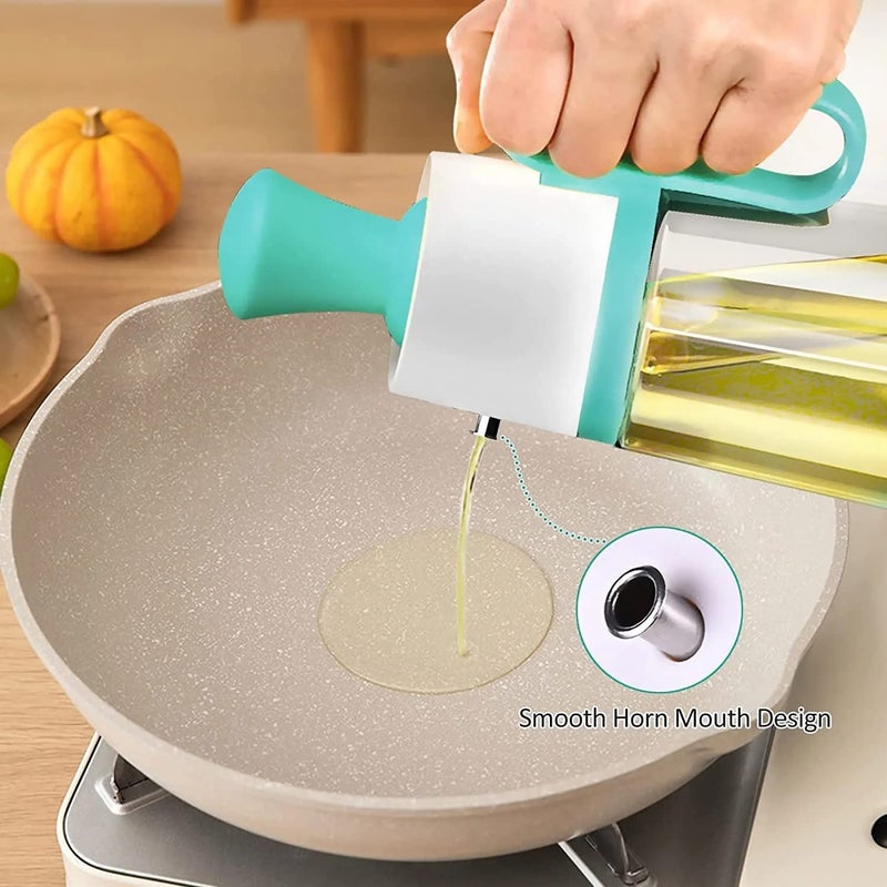 Hedrix Silicone Dropper Measuring Oil Dispenser Bottle for Kitchen Cooking Glass Oil Bottle With Brush 2 In 1 - Image 5