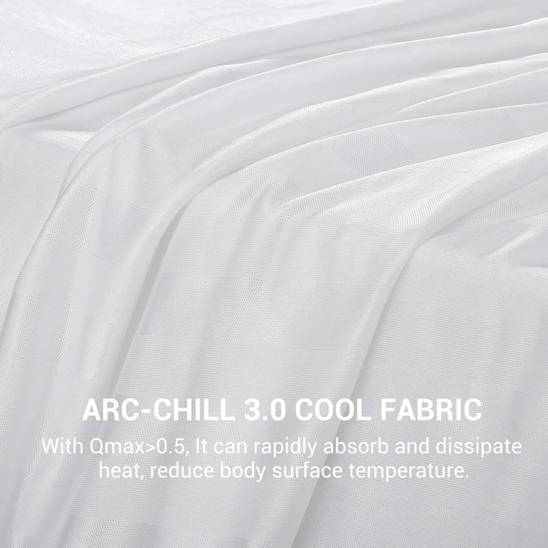 اليجير بطانية تبريد ثورية من إيجلير ( Revolutionary Cooling Blanket)، تمتص الحرارة للحفاظ على برودة الجسم أثناء التعرق الليلي، تتميز بتقنية التبريد ثنائية الجانب Arc-Chill3.0 وألياف تبريد Q-Max بقيمة تزيد عن 0.5، بطانية خفيفة ا��وزن مناسبة لفصل الصيف، مقاسات 51” × 67”. - Image 4