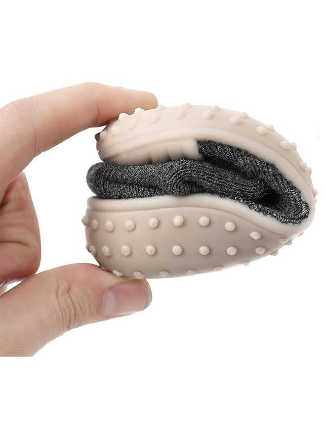 Baby Toddler Sock Shoes, Infant First Walking Shoes, Indoor Anti-Slip Slippers for Baby Girls Boys (6 Toddler, Grey)  - Image 3