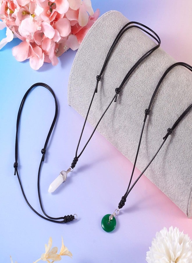 BB Beadthoven مجموعة بي بي بيدتوفن من 30 قطعة من خيوط القلائد، قابلة للتعديل، بعقدة مزدوجة، بسماكة 1.5 مم، مع حلقة معدنية لتعليق القلائد وصنع المجوهرات، لون أسود، مناسبة للرجال والنساء. - Image 3