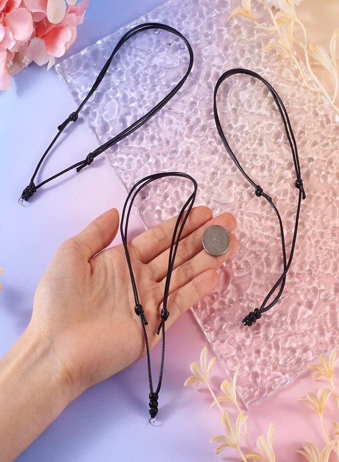 BB Beadthoven مجموعة بي بي بيدتوفن من 30 قطعة من خيوط القلائد، قابلة للتعديل، بعقدة مزدوجة، بسماكة 1.5 مم، مع حلقة معدنية لتعليق القلائد وصنع المجوهرات، لون أسود، مناسبة للرجال والنساء. - Image 5