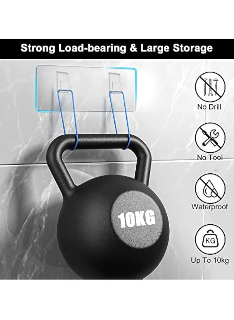 Hihonor Shower Caddy Bathroom Organizer Basket Shelf with Hooks Soap Holder, No Drilling Stainless Steel Wall Mounted Hanging Storage Shampoo Shower Rack for Bathroom Kitchen Toilet Bedroom 4 Pack (Black)  - Image 5