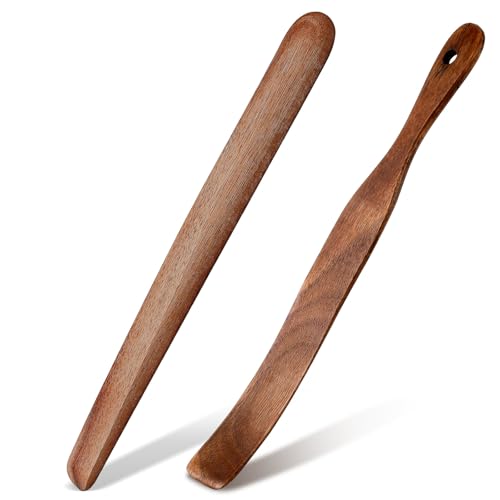 Baderke 11 Inch Wooden Sourdough Bread Mixing Stir and 13 Inch Wooden Spatula Paddle Stirring Stick for Kitchen Cooking Mixing Tool for Sourdough Starter Cookware PotAcacia - Image 1
