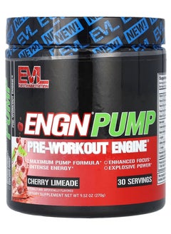 EVLUTION NUTRITION Pump Engine, Pre-Workout, Cherry Juice, 9.52 oz (270 g) 
