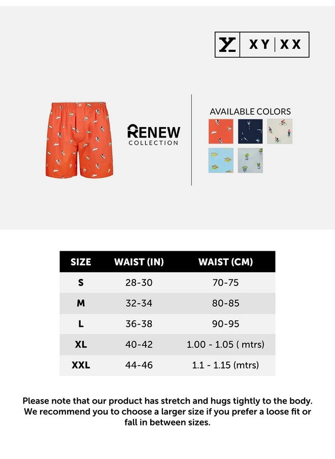 XYXX - XYXX Men's Cotton Boxer Shorts (Pack of 1) (XYBOX51L_Shoes_Orange_L) - Image 1