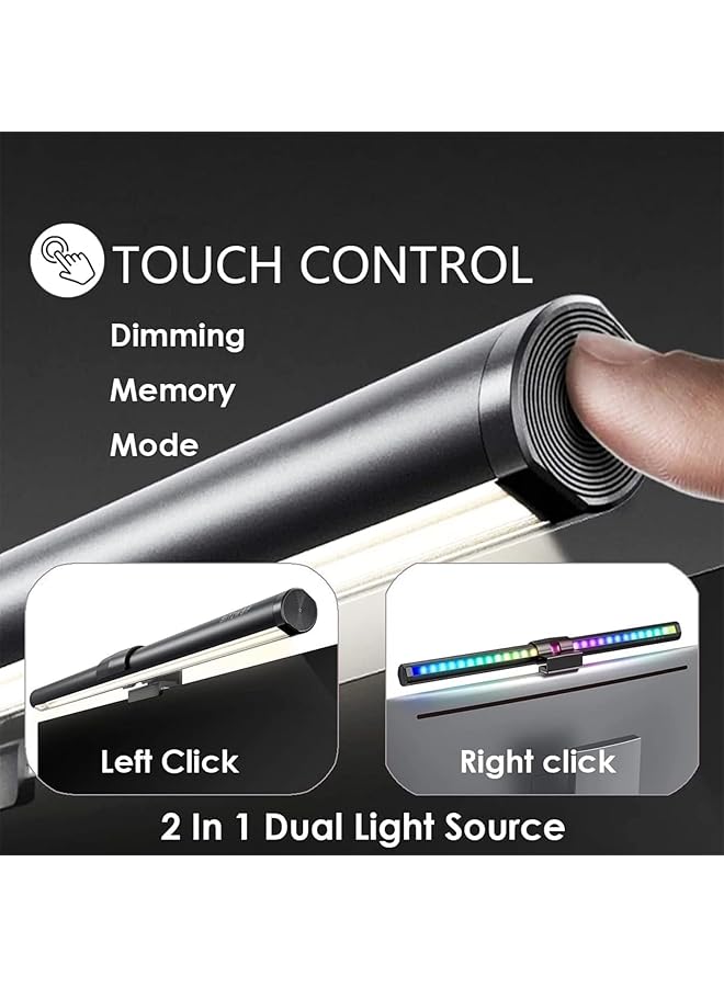 إيروريكس شريط إضاءة شاشة الكمبيوتر مع إضاءة خلفية RGB و5 أوضاع لدرجة حرارة الألوان وتصميم مضاد للتوهج والتحكم باللمس مقاس 17.3 بوصة مثالي للألعاب في المكتب المنزلي - Image 3