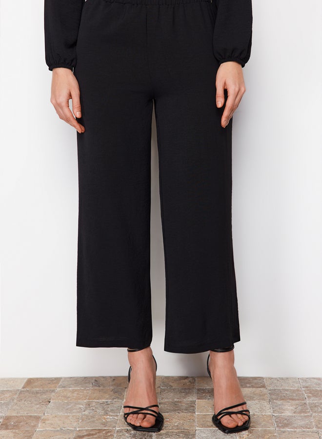 trendyol Black Eyelet Tie Detailed Aerobin Tunic-Pants Set - Image 5
