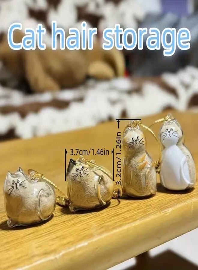 BECHANMIG Cat Fur Storage Bottle Keychain Pendants,Pet Hair Keepsake Capsule Container for Cats Lover_Siamese cat - Image 5
