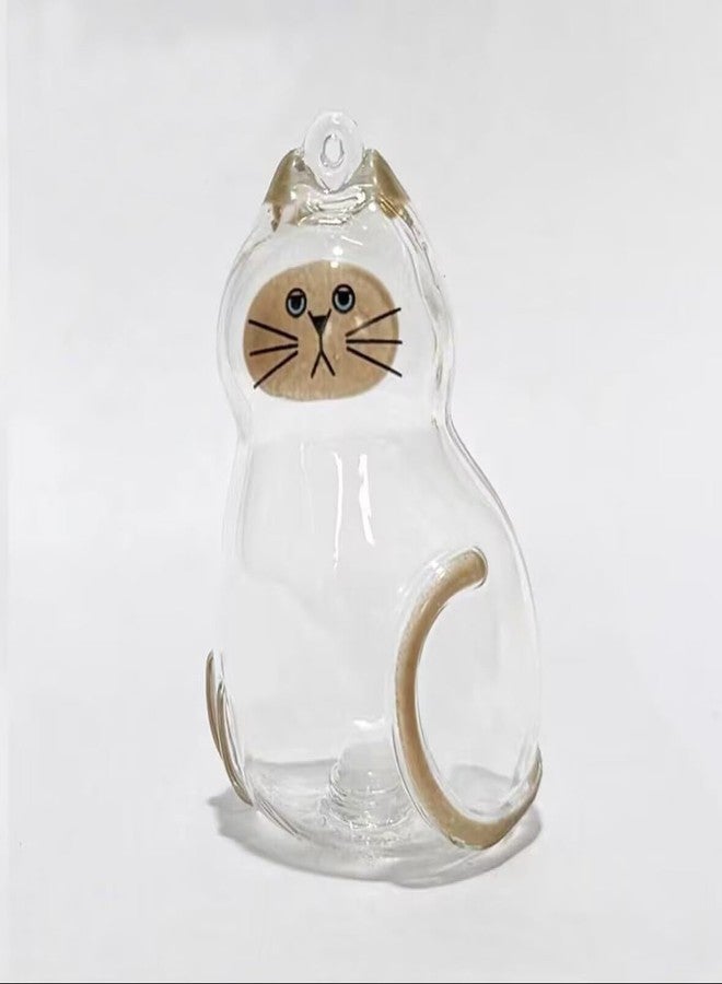 BECHANMIG Cat Fur Storage Bottle Keychain Pendants,Pet Hair Keepsake Capsule Container for Cats Lover_Siamese cat - Image 4