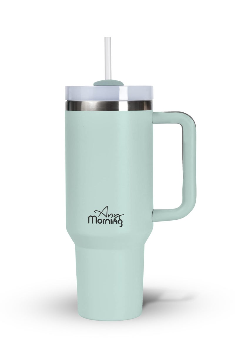 Any Morning Vacuum Insulated Mug 1200ml, Large Coffee Mug, Double-Layer Stainless Steel Cup, Keep Beverages 9 Hours Hot and 12 Hours Cold, Leakproof Lid, Fits Car Cup Holder, Stylish Thermos Mug - Image 1