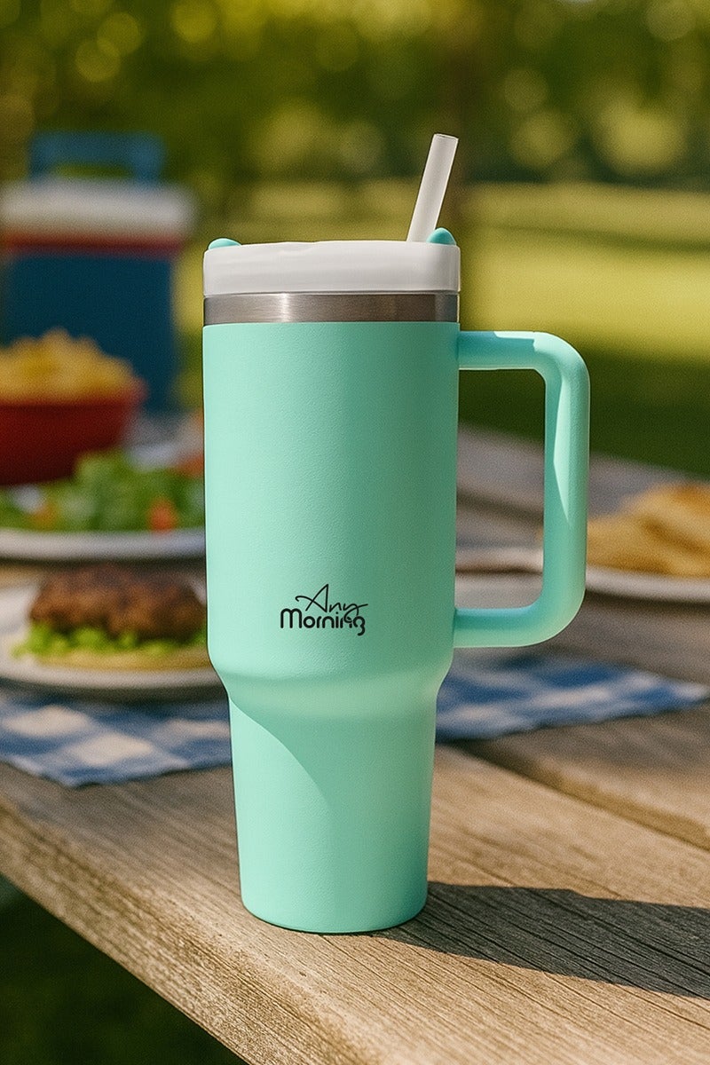 Any Morning Vacuum Insulated Mug 1200ml, Large Coffee Mug, Double-Layer Stainless Steel Cup, Keep Beverages 9 Hours Hot and 12 Hours Cold, Leakproof Lid, Fits Car Cup Holder, Stylish Thermos Mug - Image 5