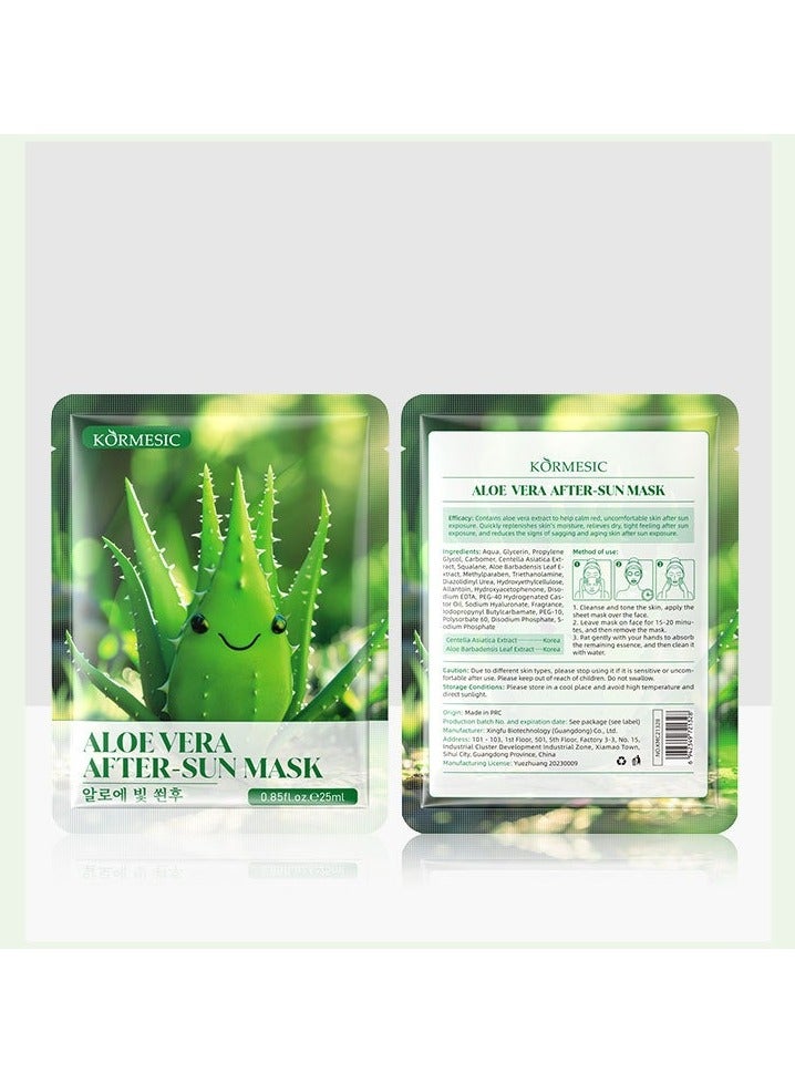 Kormesic Aloe Vera After-Sun Mask - 25ml x 5 Sheets  - Image 2