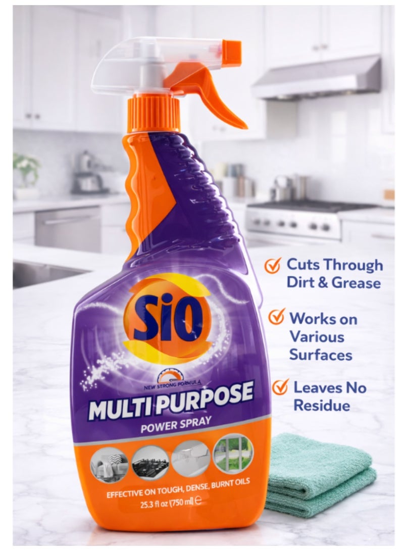 SIO Multi-Purpose Power Spray 750ml – Heavy Duty Cleaning & Degreasing Formula - Image 2