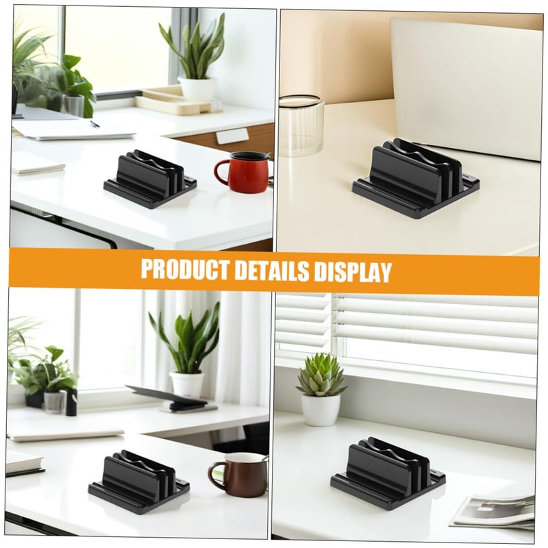 Adjustable Vertical Laptop Stand Dual Slot Desktop Organizer for Laptop Tablet Book - Image 4