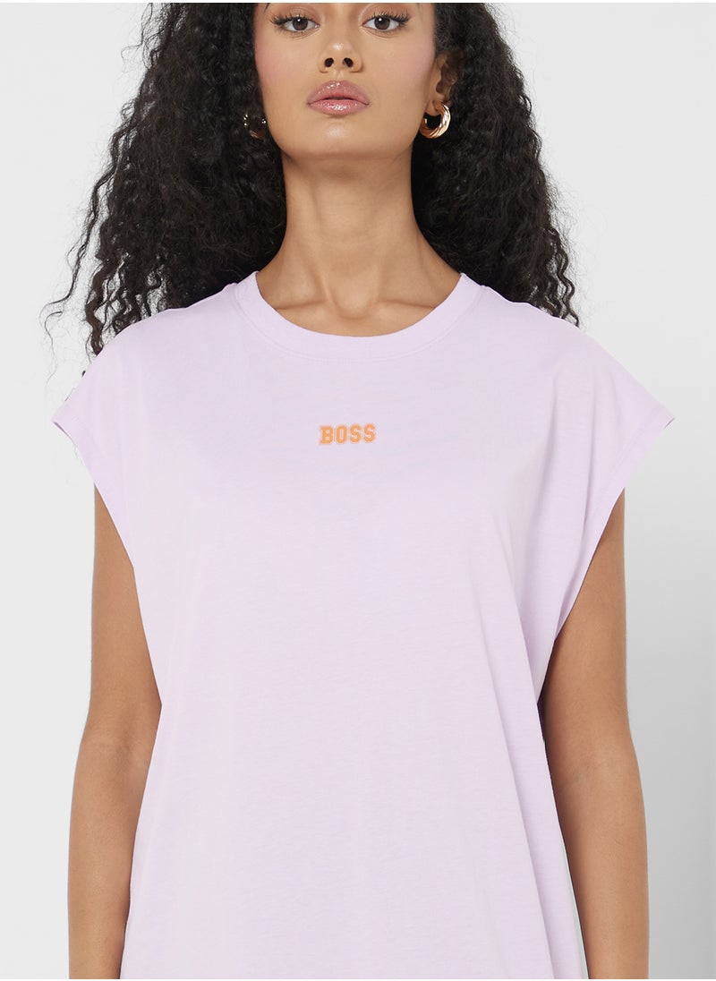 BOSS - Logo Knee Length T-shirt Dress - Image 1