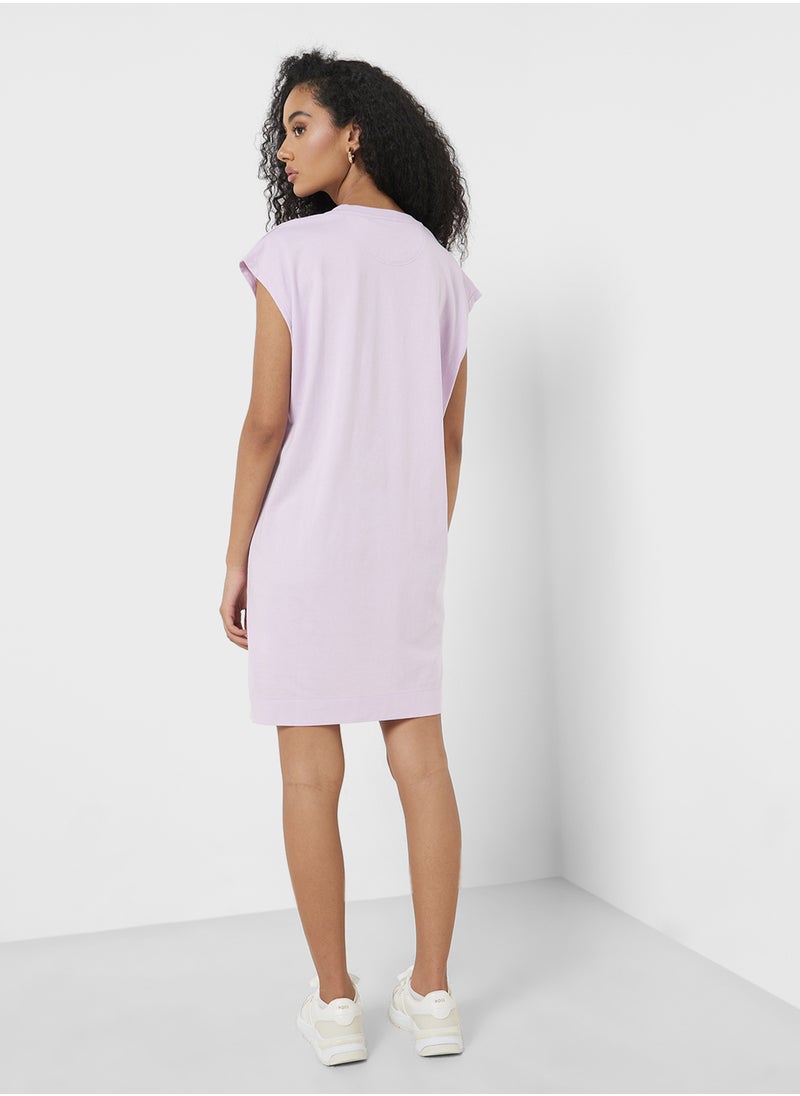 BOSS - Logo Knee Length T-shirt Dress - Image 1