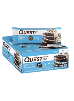 Quest Quest Protein Bar Cookies Cream 60g Pack Of 12  - Image 1