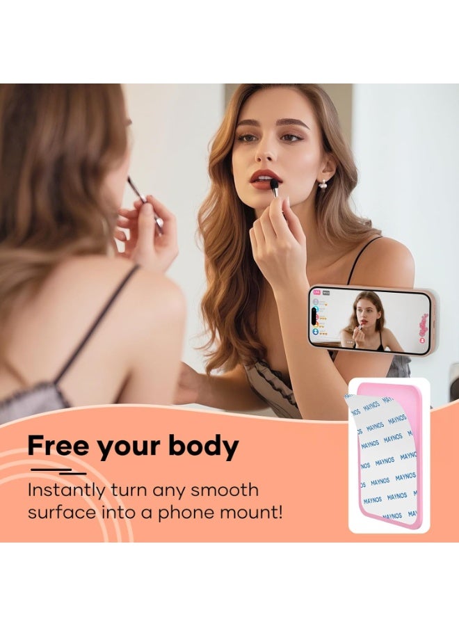 ACLIX Silicone Phone Sticky Grip, Adhesive Mount, for Smartphones, Hands-Free Phone Suction, Mobile Mirror Holder for Selfies and Videos | Blue - Image 3