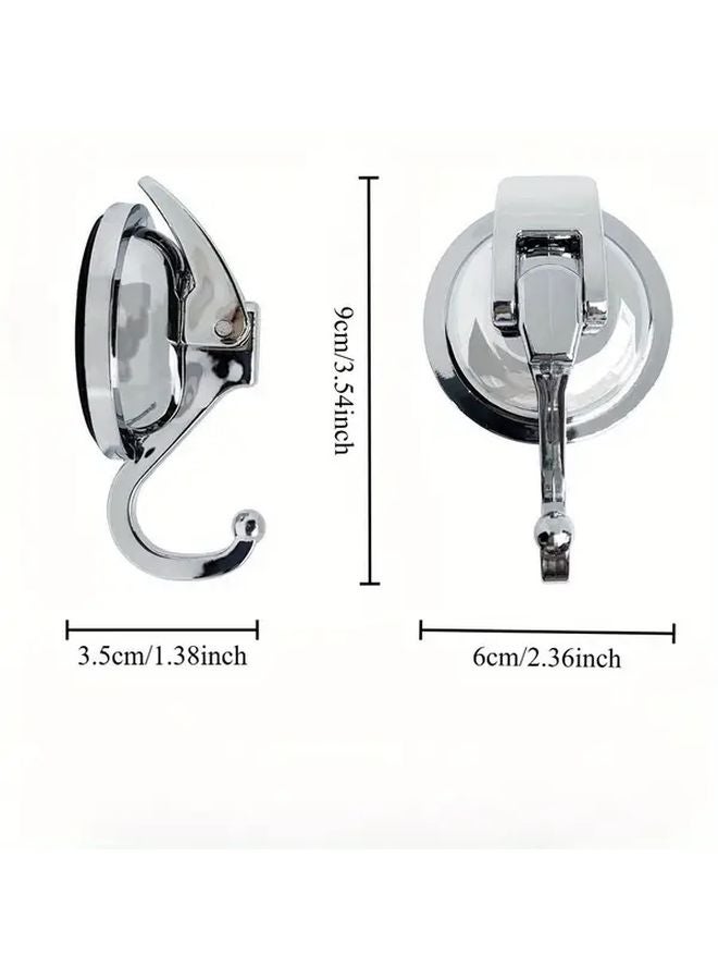 Silvery Suction Cup Hook Powerful Vacuum Adhesive No Drill Wall Mounted For Bathroom Kitchen Storage - Image 4