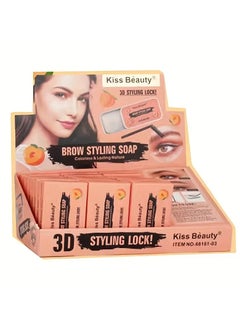 Kiss Beauty Peach Eyebrow Gel, Colorless Transparent Refreshing Eyebrow Wax, Long-lasting Natural Eyebrow Styling Soap 1 PCS  - Image 4