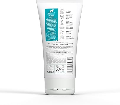 dr.organic دكتور أورجانيك مقشر للبشرة لتنظيف البشرة المعرضة لحب الشباب حمض الساليسيليك للبشرة الدهنية 150 مل طبيعي نباتي خالي من القسوة خالي من البارابين وخالي من SLS معاد تدويره وقابل لإعادة التدوير عضوي - Image 2