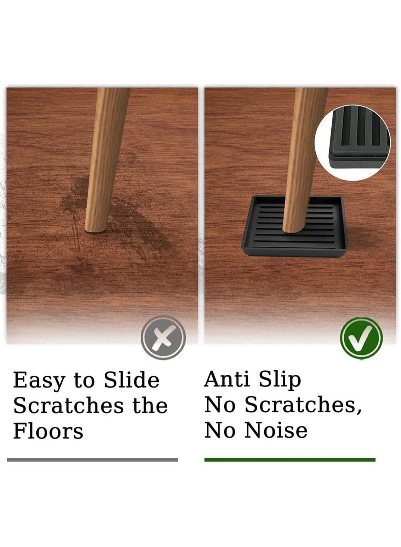 موثوقية التنبؤ رافعات أسرة شديدة التحمل، مجموعة من 8 قطع، رافعات أثاث مربعة قابلة للتكديس، رافعات أثاث أسرة قابلة للتعديل بارتفاع 0.5-2 بوصة، وسادة أثاث صلبة مانعة للانزلاق للسكن الجامعي، الطاولة، الأريكة، الكرسي - Image 3